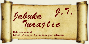 Jabuka Turajlić vizit kartica
